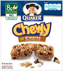 Quaker Chewy Granola Bar, S'mores, 8-Count Bars (Pack of 12)