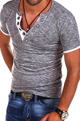 MT Styles - BS-544 - T-Shirt - V-Neck Buttons