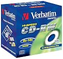 Verbatim CD-RW Hi Speed Scratch Resistant 10er-Pack 8x-12x 700MB CD-RW Rohlinge im Jewel Case