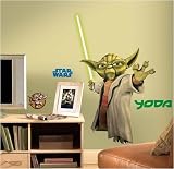 Yoda - Star Wars: The Clone Wars (Glow-in-the-Dark) Peel & Stick Giant Wall Mural Applique