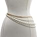 Body Jewelry 4 Strand Rhinestone Pearls Chain Belt
