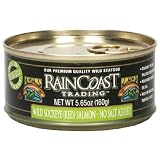 Raincoast Trading Company Sockeye Salmon, No Salt Added, 5.65-Ounce Can (Pack of 5)
