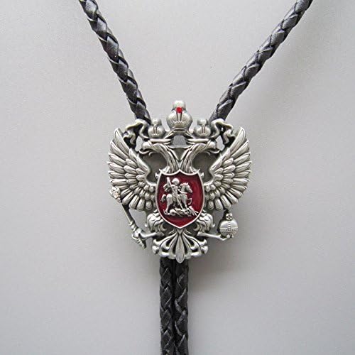 Russian Double Headed Empire Eagle Rhinestone Bolo Tie