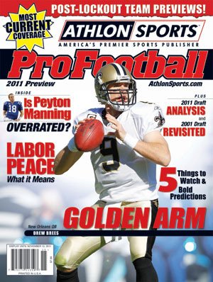 2011 Athlon Sports NFL Pro Football Magazine Preview- New Orleans Saints Cover