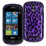 LG C900 Quantum Graphic Case - Purple/Black Leopard
