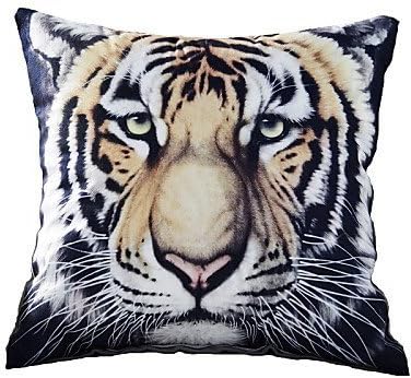 3D Design Print Tiger Decorative Throw Pillow Case Cushion Cover for Sofa Home Decor Polyester Soft Material , 45"x45"-no , 45"x45"-no