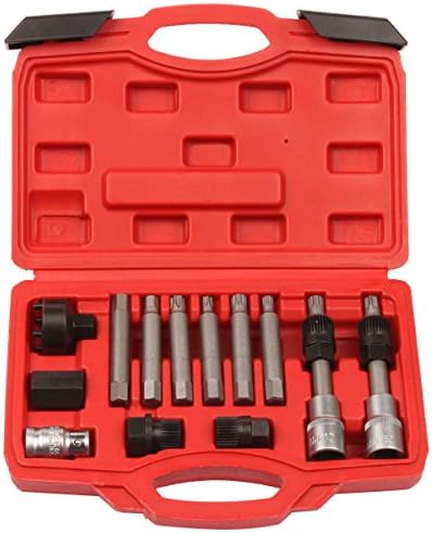 Hanstool 13pcs Alternator Freewheel Pulley Puller Removal Engine Auto Tool Set