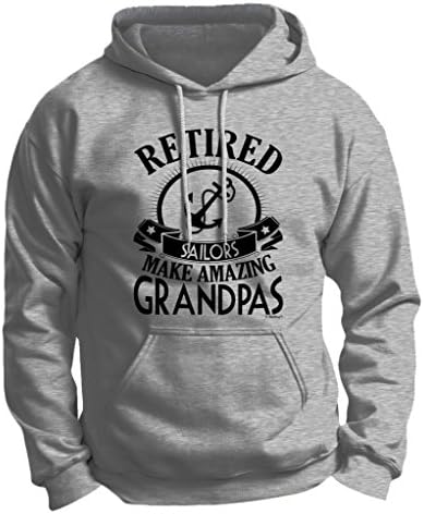 Retirement Grandpa Gift Retired Sailor Premium Hoodie Sweatshirt Large Ash