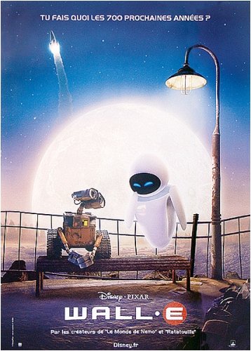 Wall - E - French Movie Poster (Wall E and Eve) (Size: 27 x 39)