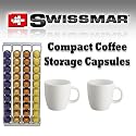 Swissmar 80013 Capstore Fila 40 Wall-Mountable Storage for Nespresso Coffee Capsules with Coffee Mugs