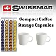 Swissmar 80013 Capstore Fila 40 Wall-Mountable Storage for Nespresso Coffee Capsules with Coffee Mugs