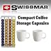 Swissmar 80013 Capstore Fila 40 Wall-Mountable Storage for Nespresso Coffee Capsules with Coffee Mugs