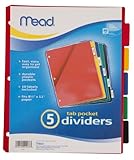 Mead Tab Dividers With Pocket (20038)