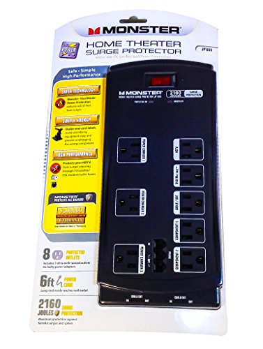 Monster MP JP 800 V4 Home Theater Surge Protector - 8 Outlets - 2160 Joules
