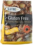 Glutino Gluten-free Pretzel Sesame Rings, 8 Ounce Bags (Pack of 12)