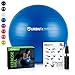 URBNFit Exercise Ball (Multiple Sizes) for Fitness, Stability, Balance & Yoga - Workout Guide & Quick Pump Included - Anit Burst Professional Quality Design (Blue, 45CM)