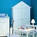 Kinderkleiderschrank [LA MER] Schnee-Weiß, 2-türig, Massivholz