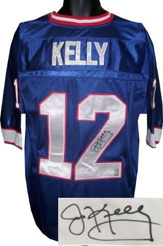 Jim Kelly Autographed/Hand Signed Buffalo Bills Blue Prostyle Throwback Jersey- Kelly Hologram