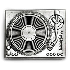 TURNTABLE Belt Buckle Vinyl DJ Hip Hop Dance Party Music