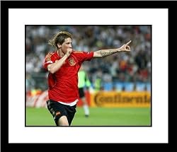 Fernando Torres Spain National Team Framed 8x10 Photograph 2008 Euro Champs Goal Celebration
