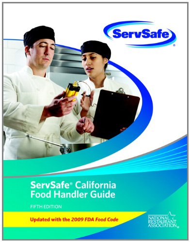 ServSafe California Food Handler Guide and Exam (English) Pack of 10 (includes exam answer Sheets)