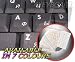 RUSSIAN CYRILLIC KEYBOARD STICKERS WITH WHITE LETTERING ON TRANSPARENT BACKGROUND
