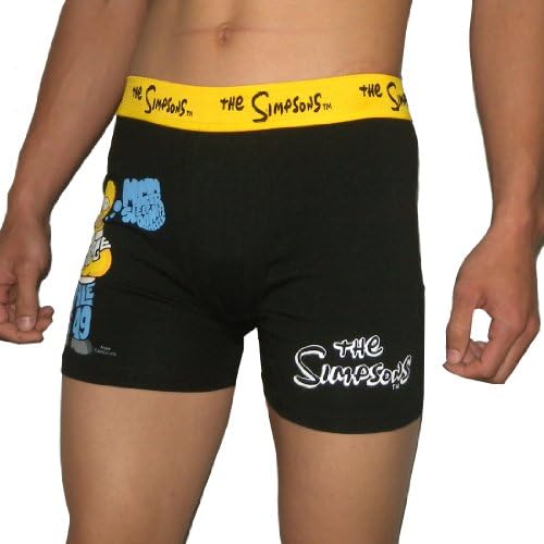 (Pack Of 2)The Simpsons Finest Mens Fit Boxer Shorts X-Large Multicolor