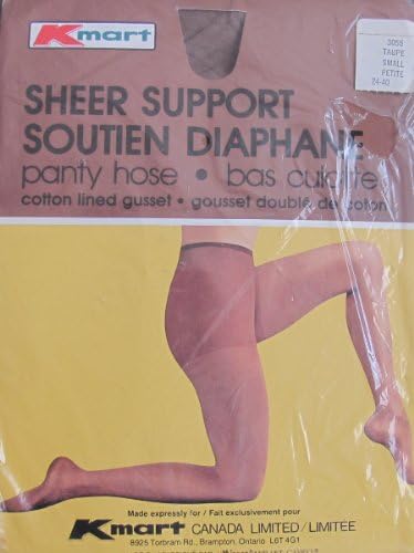 Kmart Whisper SHEER SUPPORT PANTY HOSE Size SMALL Color TAUPE (From Canada)