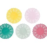 Talking Tables Truly Scrumptious Mini Paper Doilies (100 Pack), Multicolored