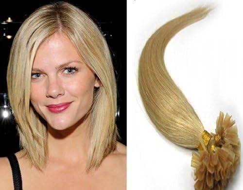 23" Inch U-tipped Pre Bonded Kertain Fusion?Hairup Human Hair Extensions 100s,#24 Natural Blonde [1 Set Weight: 40-50 Grams,120-150 Gram for Full Head Volume Set]