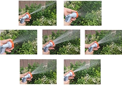 Flywings Garden Hose Nozzle / Hand Sprayer - Pattern Metal Watering Nozzle - High Pressure - Pistol Grip Front Trigger - Flow Control Setting Knob - Suitable for Car Wash, Cleaning, Watering Lawn and Garden - Ideal for Washing Dogs & Pets