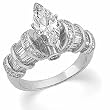 14K White Gold Diamond Engagement Ring Semimount - 2.00 Ct. - CENTER STONE NOT INCLUDED