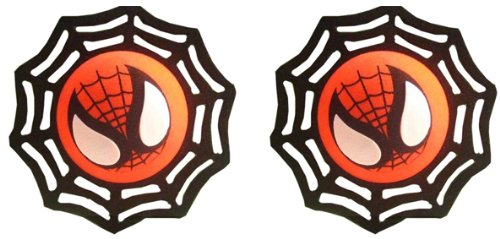  Red Spider-Man Face w/ Spider Web Car Truck SUV Antenna Topper - 2PK