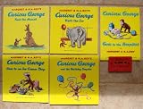 Curious George Set of 5 Books (Goes to an Ice Cream Shop ~ Feeds the Animals ~ Visits the Zoo ~ And the Birthday Surprise w/audio DVD ~ Goes to the Hospital w/ cassette)