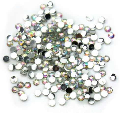 AllCraft 1000x 14 Facets Resin Rhinestone Gem Flat Back Crystal AB Beads 2mm DIY New Hot