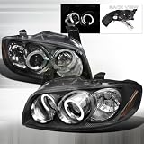 2004-2006 Nissan Sentra Halo Led Projector Headlights Black by Instyleparts