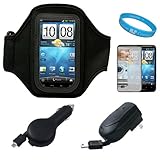 Black Durable Neoprene Protective Workout Armband for AT&T Wireless HTC Ins ....