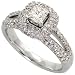 14k White Gold Solitaire Ring 3/8 (9mm) wide, w/ 0.40 Carat (Center) & 1.26 Carats (Sides) Round Brilliant Diamonds