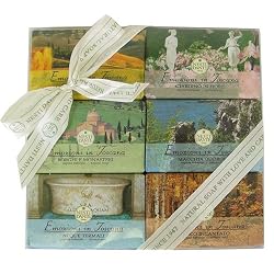 Tuscan Theme Gift Set of 6 Floral Soaps, Italian Vegetable Bar Soap
