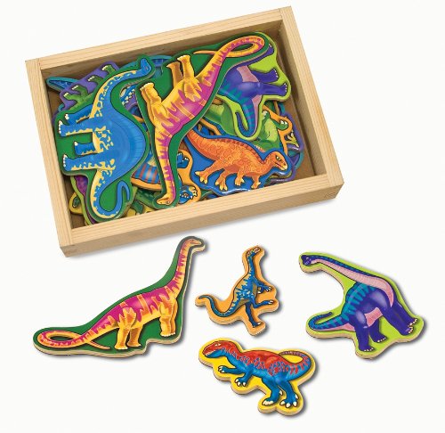 Melissa & Doug Magnetic Wooden Dinosaurs in a Box