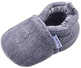 (ラボーグ) La Vogue ベビーシューズ ソフト 防寒ファーストシューズ 綿製 赤ちゃん 新生児 出産祝い 歩行サポート やわらかい 男女兼用 ルームシューズ (内寸12cm, Dグレー)