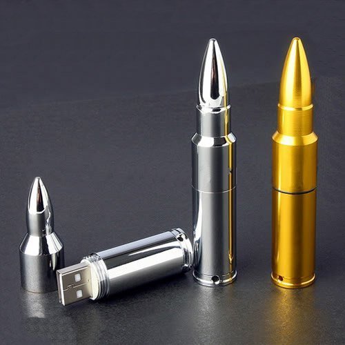 HDE (TM) 8GB Flash Drive -Silver Bullet