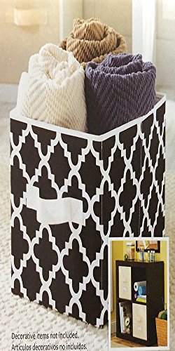 Better Homes and Gardens Collapsible Fabric Storage Cube - Black Lattice