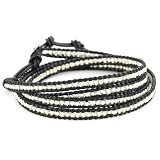 Chan Luu Sterling Silver Bead With Black Leath