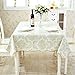 Eforcurtain Shabby Chic Flannel Back Table Cover Oblong PVC Tablecloth Waterproof, Wheat/Greenish, X-Long 60x104-inch