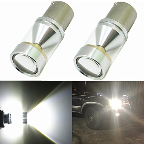 Alla Lighting Genuine CREE XB-D 1156 BA15S Xtremely Bright 6000K White LED Lights Bulbs for Auto Turn Signal Backup Reverse Brake Tail Lights Bulbs Lamp Replacement (1156/7506)