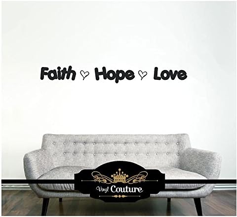 FAITH HOPE LOVE Vinyl Wall Art vinyl wall lettering words sticky art home decor quotes stickers decals