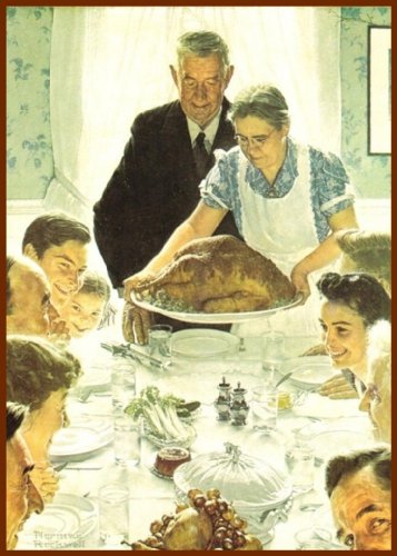 Freedom From Want: Art Print by Norman Rockwell (1943 / 1978), Size: 8.3/4 X 11.1/4 inches