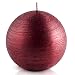 4 Unscented Burgundy Scratch Ball Candle Set of 2