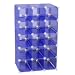 Storage Solutions Blue 15-Pair Shoe Cubby